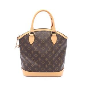 Louis Vuitton Lockit Monogram Top Handle Bag Canvas Leather Brown
